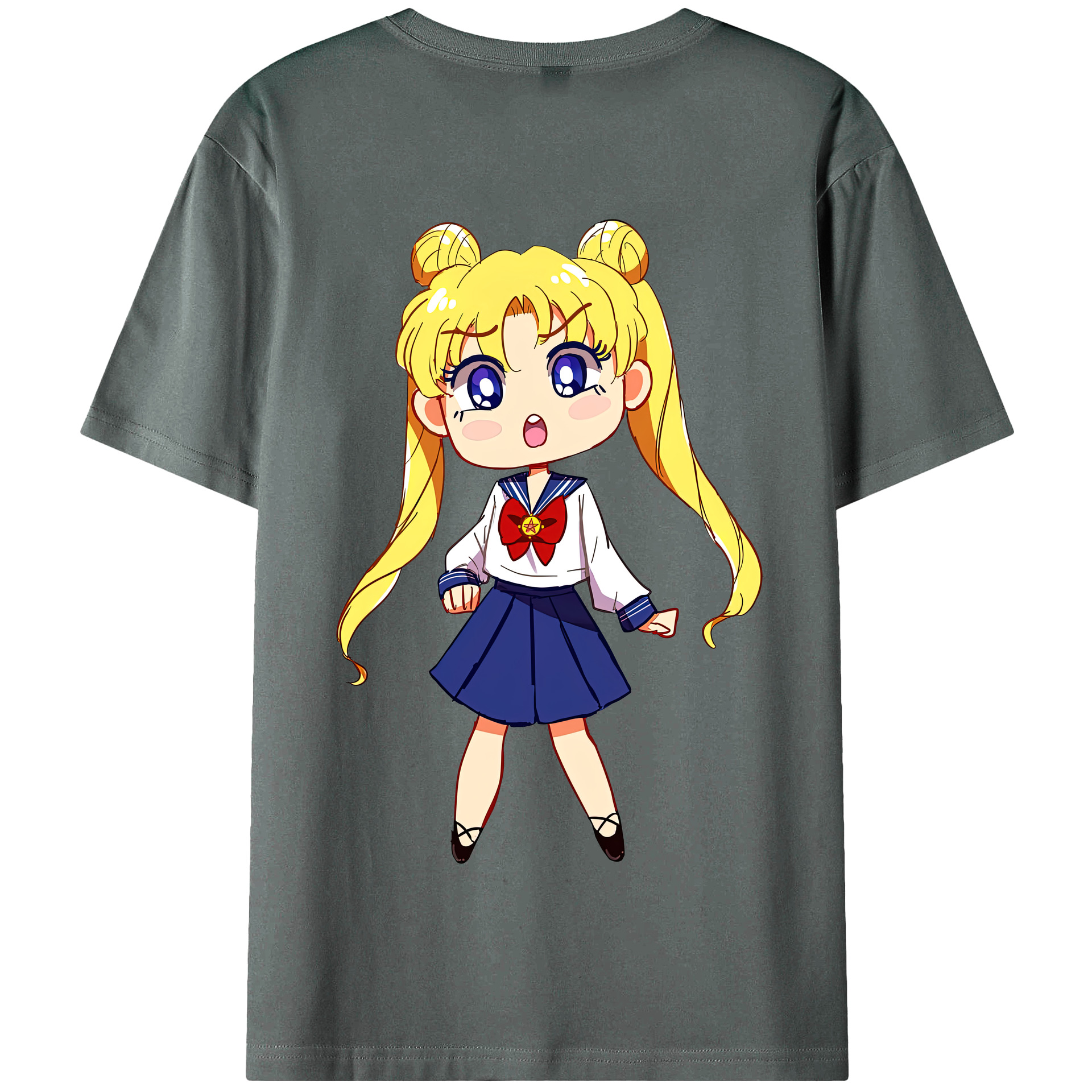 （画像用） 美少女戦士セーラームーン 愛野 美奈子 あいの みなこ Sailor Moon Aino Minako 綿100％半袖Tシャツ（背面プリント）